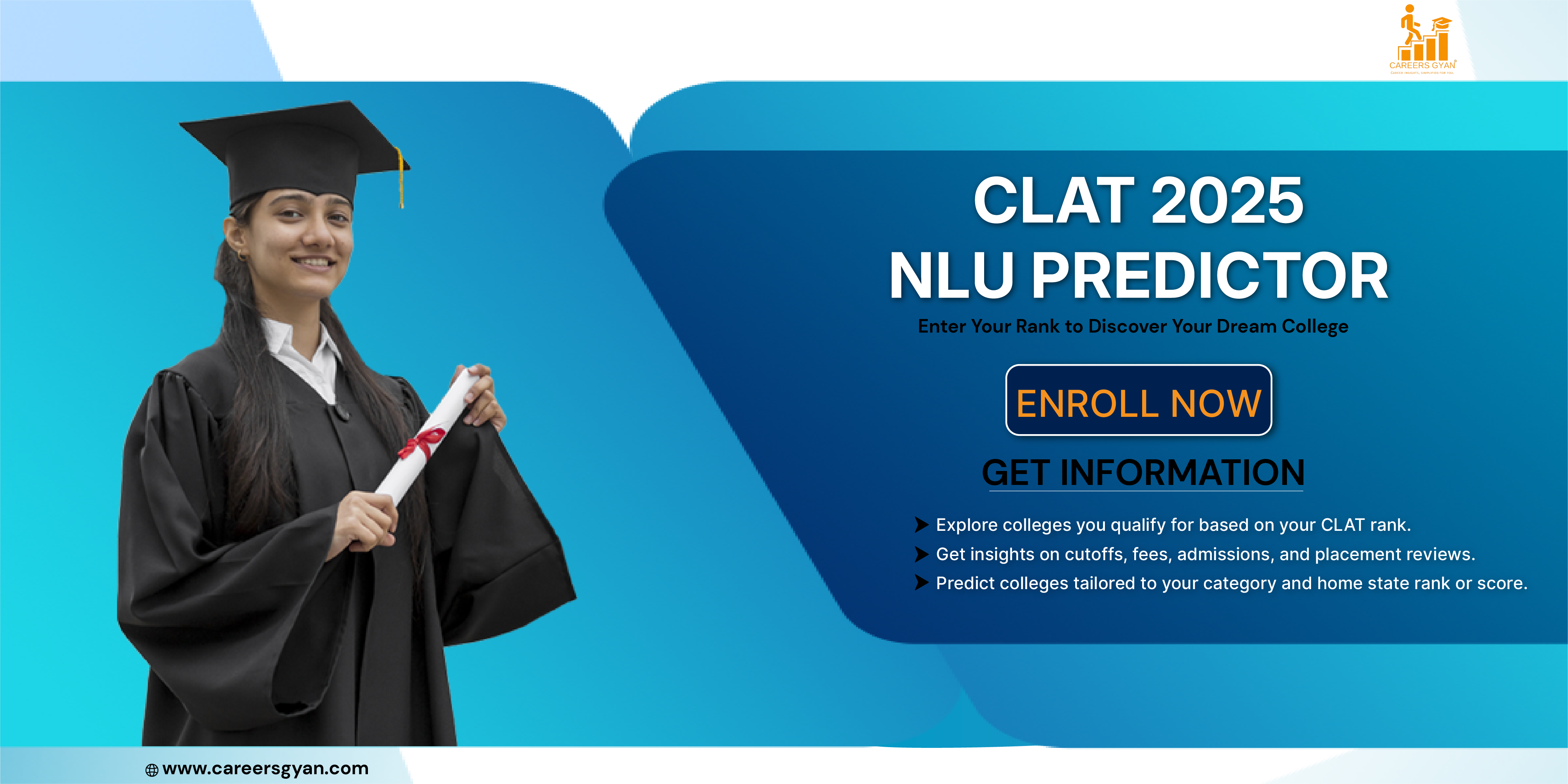 CLAT College Predictor – Discover Your NLU Admission Chances careersgyan